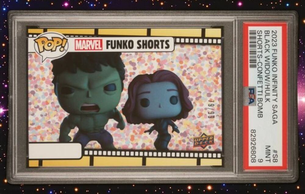 2023 Funko Infinity Saga Black Widow Hulk Confetti Bomb #S8 PSA MINT 9 /99